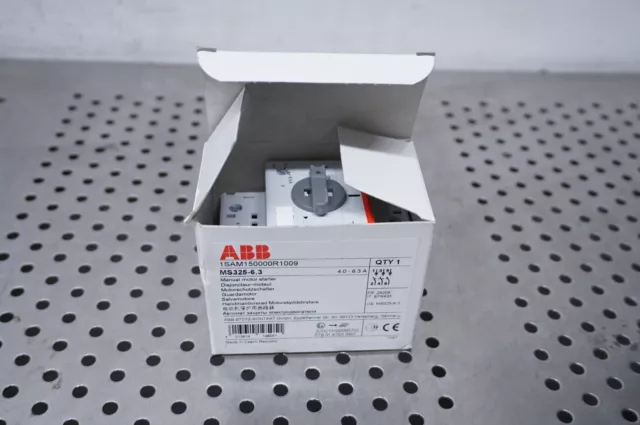 ABB MS325-6.3 Manual Motor Starter, 4.0 - 6.3 Amps, 1SAM150000R1009