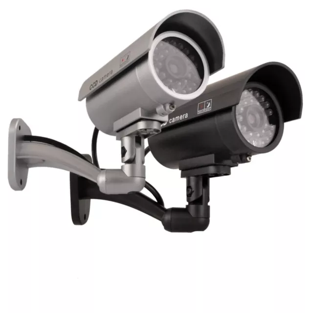 Kamera Dummy Überwachungskamera Attrappe LED Alarmanlage Fake Camera CCTV