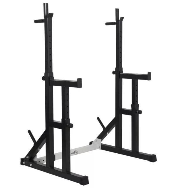 RIP X Adjustable Squat Rack Dip Stand Barbell Power Lifting Weight Bench Home