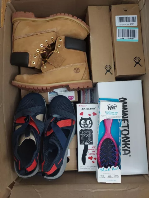 Amazon Wholesale Lot Of 17 Accessories Timberland, Sandals Boots, Hydro Flask