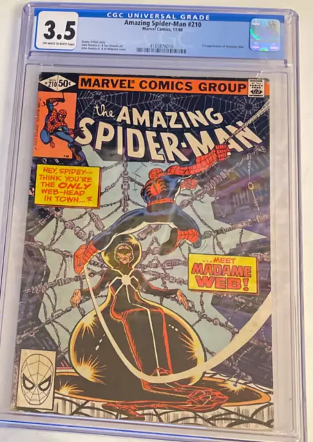 Amazing Spider-Man #210 CGC 3.5 Marvel Comics Nov 1980 1st appearance Madame Web