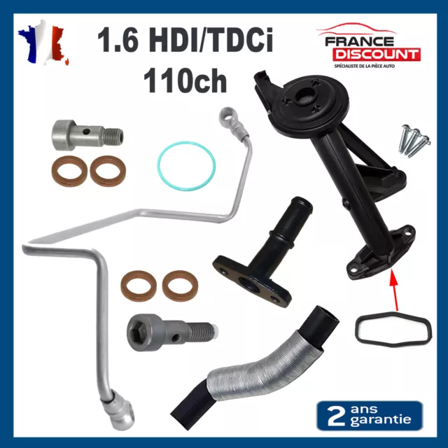 Kit Montage de TURBO 1,6 HDI 110 DV6 Crepine Huile Tuyau Graissage Vis Banjo