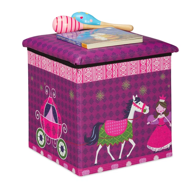 Sgabello sedile bambini deposito, sgabello cameretta bambini, cubo sedile, scatola giocattoli