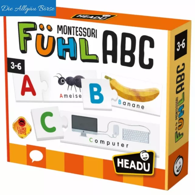 Headu DE 23257 Fühl ABC Montessori Lernspiel Spiel deutsch Neu OVP