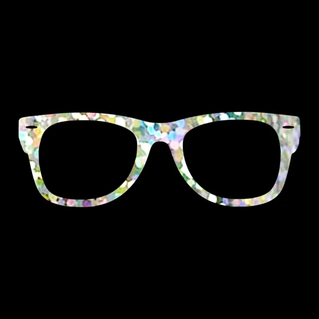 Sunglass Frame Sticker - Custom Glasses Decal - Select Chrome Color and Size 2