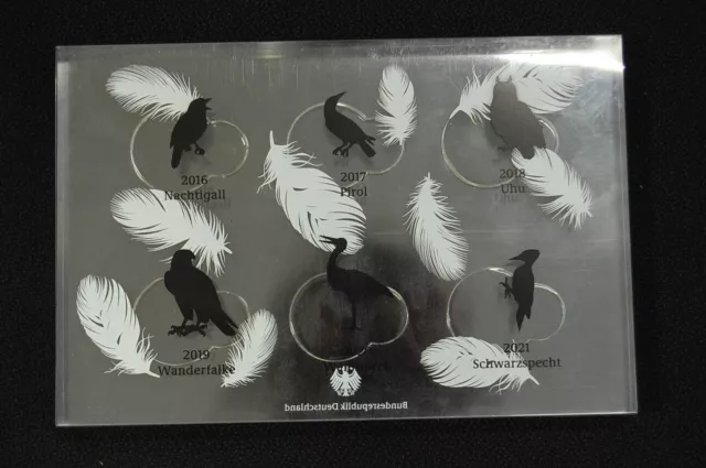 Germania 2016 - 2021 Monete D'Oro Native Uccelli 2016-2021 Collezione SP107463