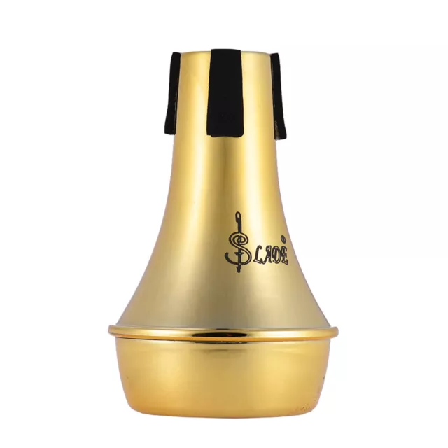 Mini Light-weight Practice Trumpet Straight ABS Mute Silencer Sourdine Gold W0P3