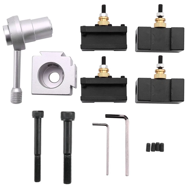 Jeu De 4 Porte-outils De Tour à Changement Rapide GOSIA 250-001 - Acier, Capacité Foret Jusqu'à 1/2" - Pour Tour Jusqu'à 8"