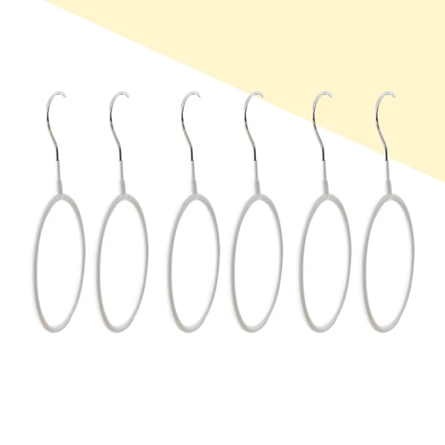 5 Pcs Cintre Rond Supports Métalliques Mural Organisateur De Cravate Étendoir