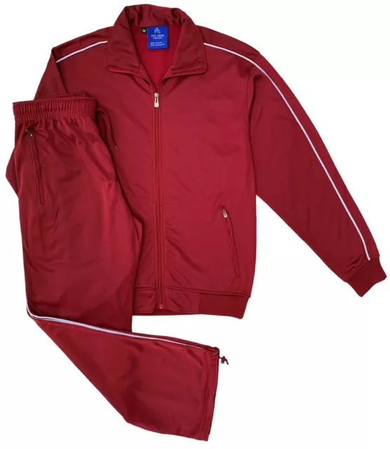 Men's Classic Retro Full Jogging Suit Plain Tracksuit Outfit