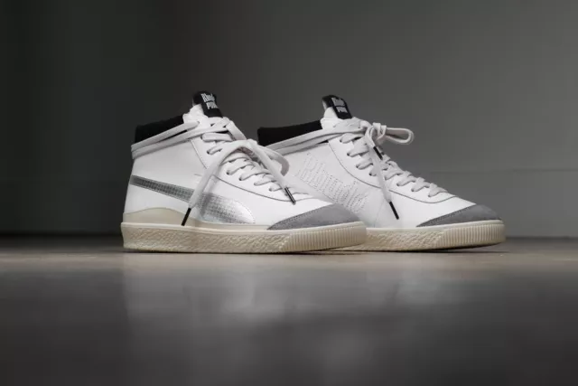 370022 01 MENS PUMA x Rhude Basket 68 Og Mid White Black Silver sz 10 89.99 PicClick