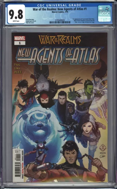 War of the Realms: New Agents of Atlas #1 CGC 9.8 * 1st App of Aero * BILLY Tan