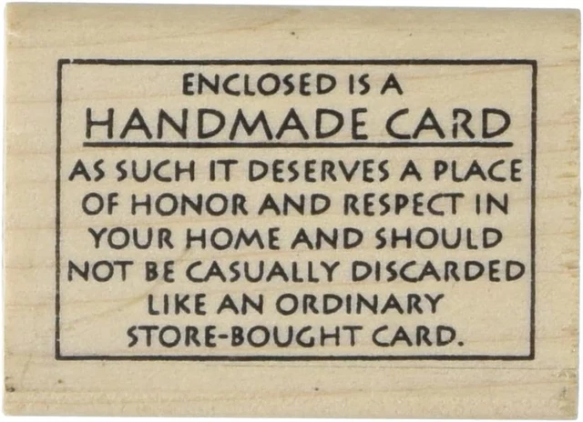 Wood Mounted Rubber Stamp: Handmade Card