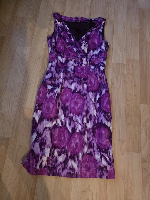 Hm V-neck Sleeveless Watercolor Print Dress Size 4