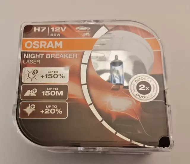 OSRAM NIGHT BREAKER Laser (Next Generation) +150% H1 H3 H4 H7 H8 H11 Hb3  Hb4 £19.99 - PicClick UK