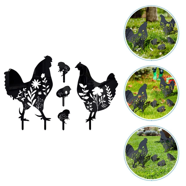 5 pz pali giardino pollo giardino decorazione polli insegne acriliche per pollo giardino