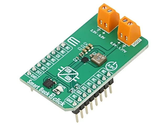SMART BUCK 3 CLICK Click board convertitore DC/DC I2C TPS62366A scheda ...