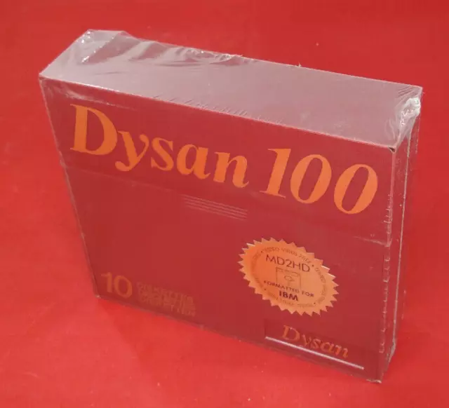 Scellé 25.4x13.3cm Dysan100 1.2MB/1.6MB DS MD2HD Haut Densité Disquette Disques 2