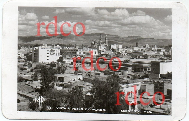 LEON Guanajuato, vista parcial; Mexico RPPC