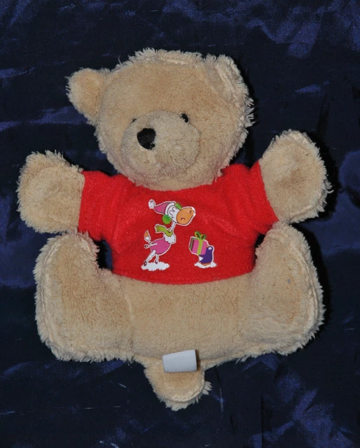 Peluche Doudou Ours Beige Brun ETAM Pull Rouge Mains Aimantés 16 Cm TTBE