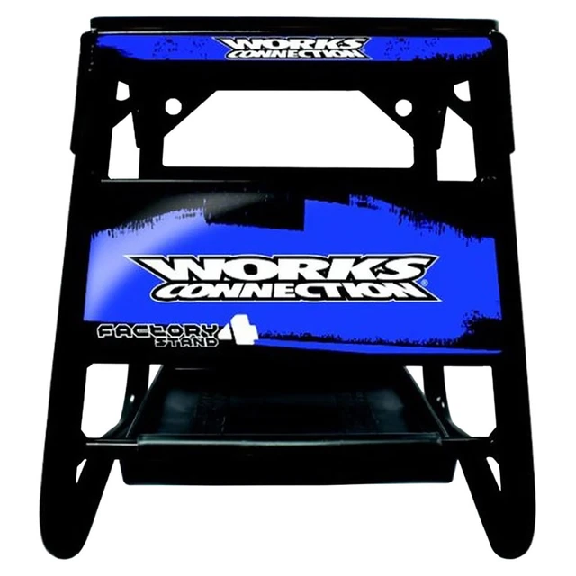 Works Connection Factory 4 Stand Black w/Blue Decals Motorcycle Dirt Bike MX