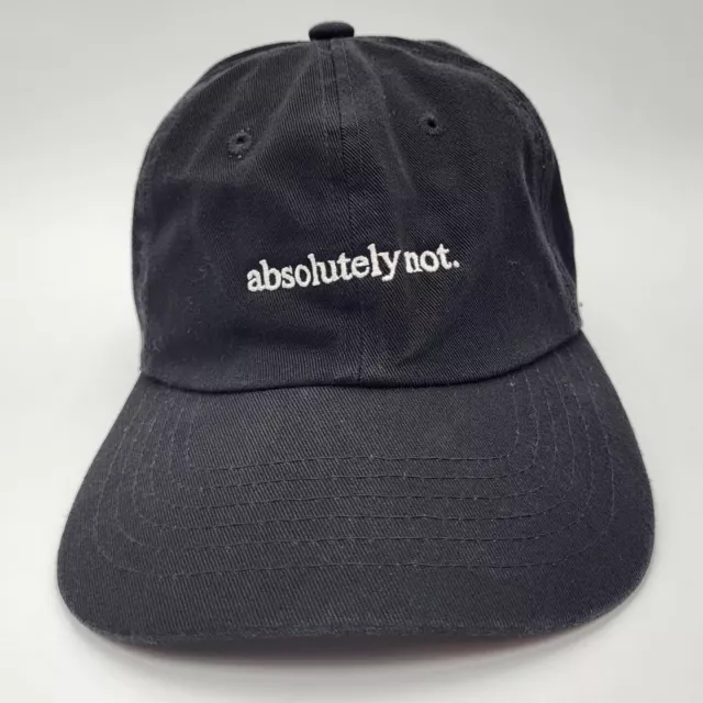 Absolutely Not Hat Cap Strapback Black White Preppy Casual Academyfits Mens