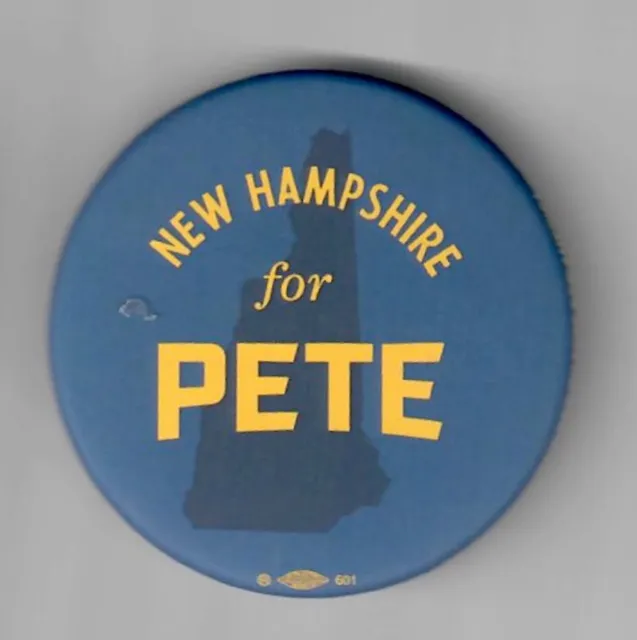 Official 2020 Pete Buttigieg Presidential Campaign Button from New Hampshire