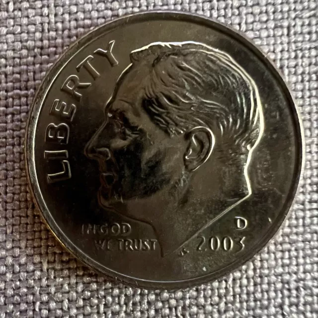 2003 D Dime Coin USA. Circulated.