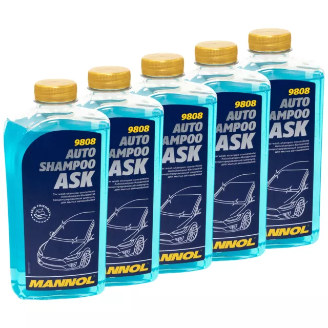 Auto Shampoo MANNOL 9808 Wäsche 5 X 1 Liter KFZ ASK Autowäsche Autoshampoo Glanz