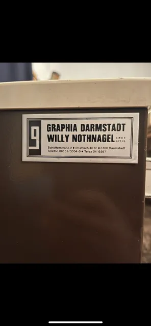 Planschrank aus Metall / Willy Nothnagel Design  / Zeichnungsschrank /  Retro A1 2