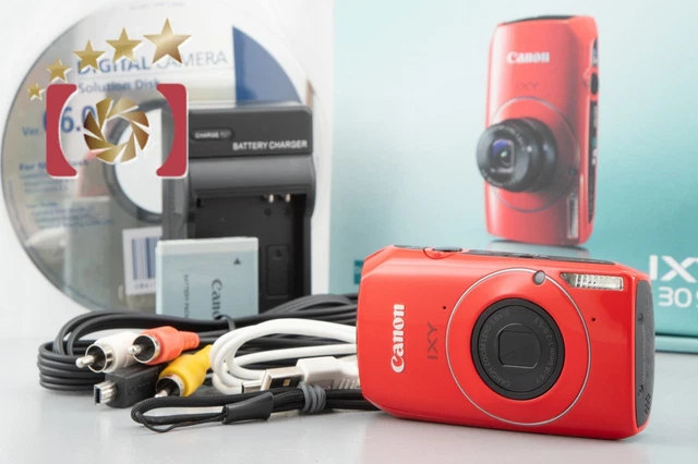 ¡Casi como nuevo!! Cámara digital Canon IXY 30S roja 10,0 MP con caja
