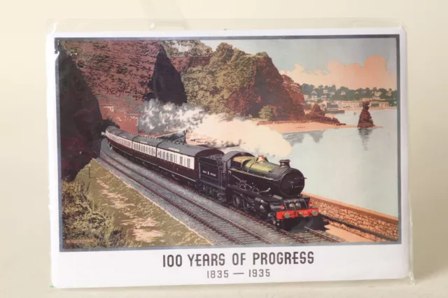 Blechschild Eisenbahn 100 Years of Progress ca 20x15 cm National Railway(154938)