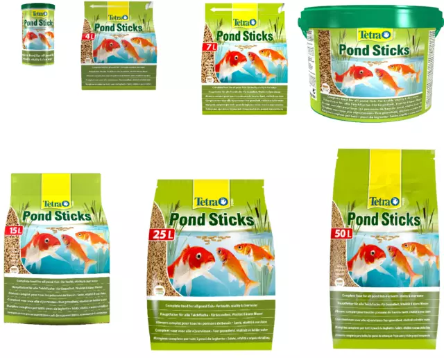 Tetra Pond Sticks Floating Fish Food Koi Goldfish TetraPond 1L/4L/7L/10L/25L/40L