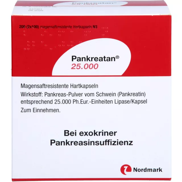 Pankreatan 25.000 Verdauungsenzyme Hartkapseln, 200 St. Kapseln 6890041