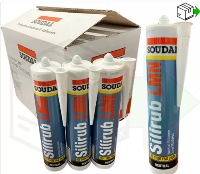 Soudal Silirub LMN Anthracite Grey Low Modulus Silicone Sealant RAL7016 300ml