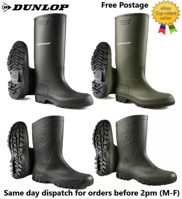 Dunlop Rubber Wellies Ladies Mens Original Waterproof Festival Wellington Boots