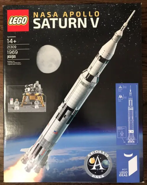 Lego 21309 NASA Apollo Saturn V Ideas 1969 pcs Outer Space Model Rocket