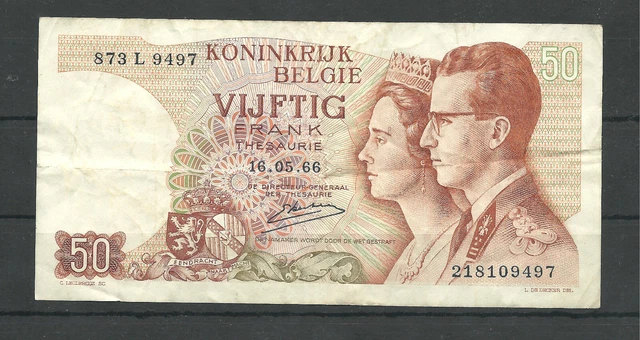 BELGIUM 50 Frank, 1966, circulated (f)