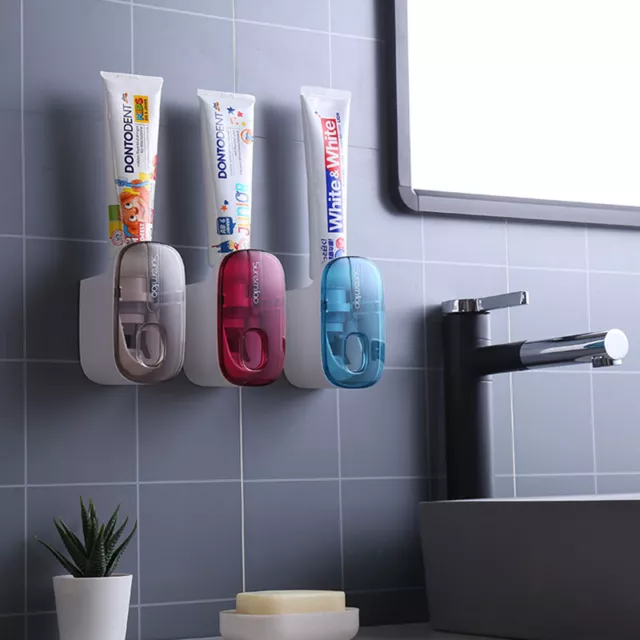 Automatic Toothpaste Dispenser Wall Mount Bathroom Waterproof Toothpaste Holder 2