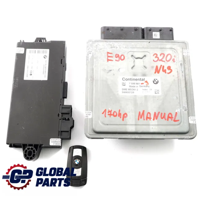 BMW E87 LCI E90 120i 320i Petrol N43 170HP ECU KIT DME 7599881 CAS3 Key Manual