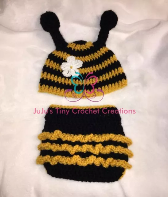 Baby Bumble Bee Outfit Photo Prop Halloween Costume Baby Shower Gift