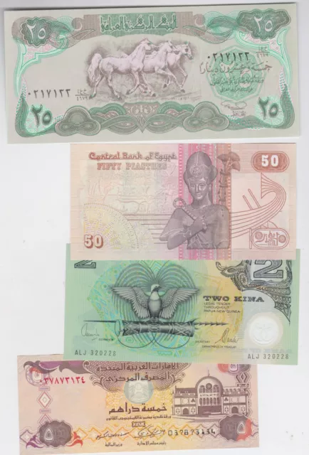 16 Different World Banknotes In Near Mint To Mint Condition