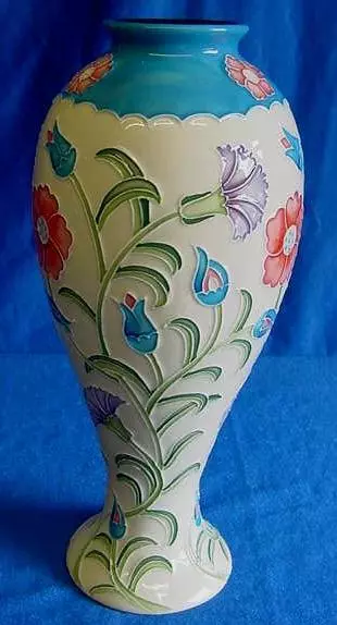 Old Tupton Ware Secret Garden Tubelined Porcelain Art Nouveau 11" Hour Vase 8002 2
