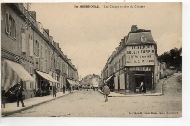 SAINTE MENEHOULD - Marne - CPA 51 - Rue Chanzy 26 - Succursale 36 Goulet Turpin