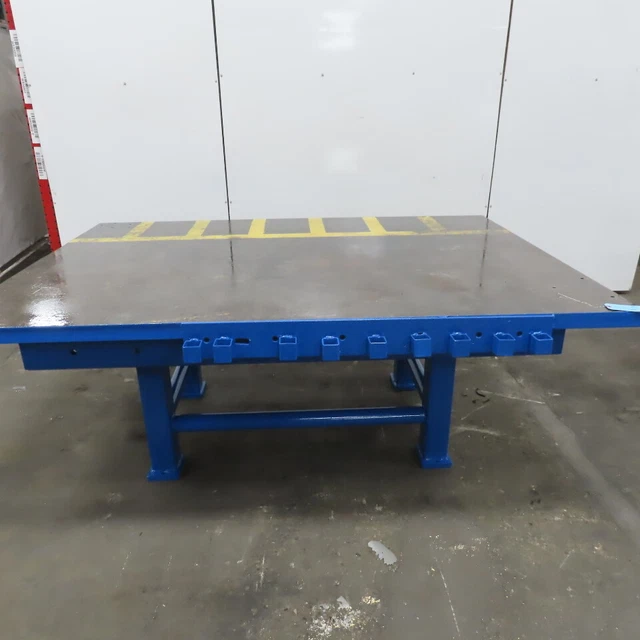 84x60x33" Tall Work Weld Fabrication Table Bench Jack Screw Level 2" Thick Top