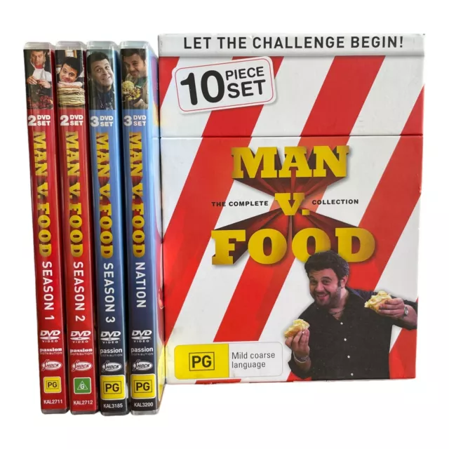 Man Vs Food - The Complete Collection DVD Box Set - Region Free/AUS/PG/10 DVD 🐙