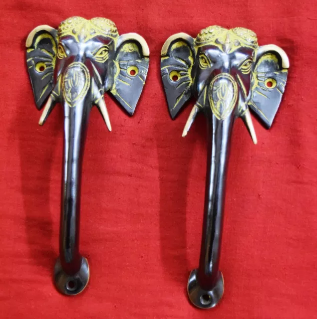 Welcome Door Handle Entrance Brass Elephant Ganesha Face Shape door Pull RD08