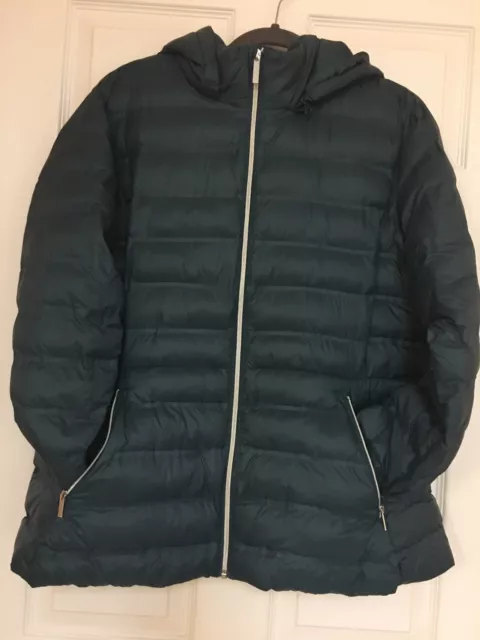Hooded Puffer Jacket Time And Tru Size XL 16/18 Youth Packable Stretch Zip Up