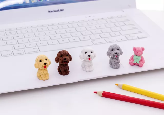 Welpe Hunde Teddybären süßes Tier Bleistift Top Radierer Kinder Gummi Party Geschenk Ba 2