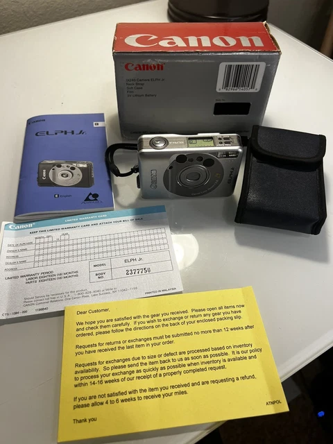 〖Near MINT w/Case,Box,Papers〗Canon IXY 240 ELPH Jr. Point& Shoot APS 26mm F2.8